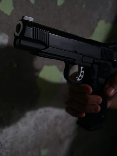 Imagen de una pistola, que ilustra el asesinato de un vendedor ambulante, en Risaralda