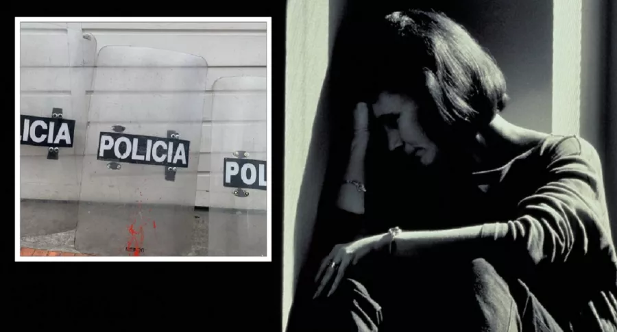 Mujer sentada en una esquina con su cabeza recostada contra la pared. Foto para ilustrar violencia sexual, uno de los delitos por los que una estudiante denunció a policías de estación La Macarena, en Bogotá.