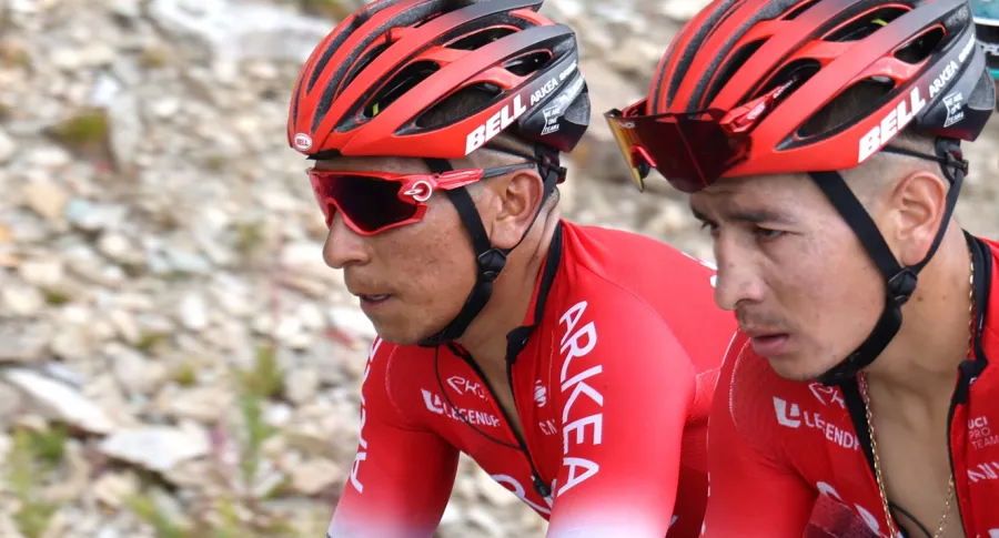 Así terminaron los colombianos en la general del Tour de Francia. En la foto: Nairo y Dáyer Quintana.