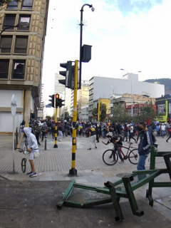 Disturbios en la Plaza de Bolívar