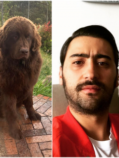 Foto de Variel Sánchez y sus perras, a propósito de que fue acusado de maltrato animal