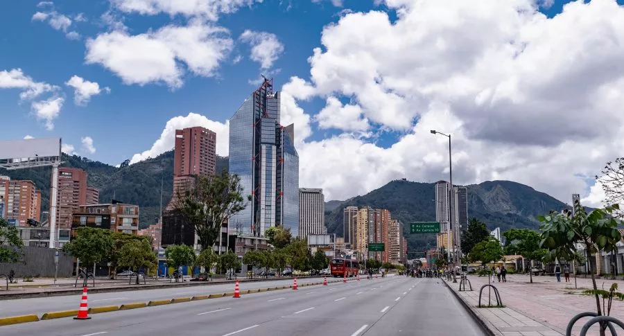 Imagen de Bogotá, a propósito de la 'nueva realidad', en la capital. 