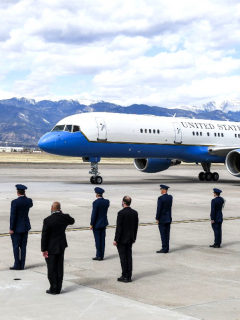 Avión Air Force Two, en el que viajaba el vicepresidente Mike Pence.