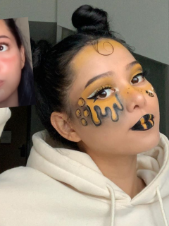 Foto de la TikToker Bella Poarch y captura de pantalla de su video más viral en TikTok