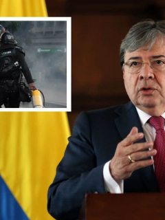 Imagen del ministro de Defensa, quien dijo que el Esmad no comete excesos en protestas