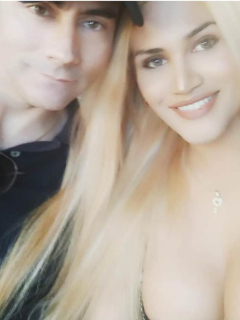 Foto de Mauro Urquijo y María Gabriela Isler,a propósito de que la modelo trans participará en Miss Fotogénica Internacional