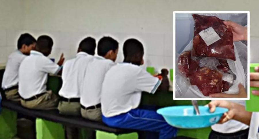 Niños en comedor escolar y carne de burro y caballo. Papás denunciaron carne en mal estado.