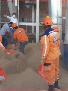 Labores de rescate de cinco personas muertas por accidente en tolva de arroz, en Meta