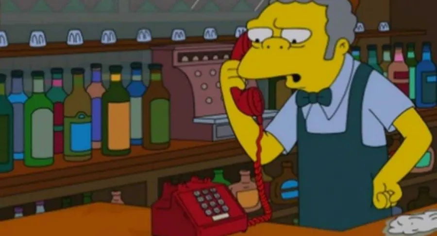 Imagen tomada de Los Simpson para recrear el teléfono de la taberna de Moe.