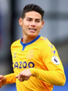 James Rodríguez en la victoria del Everton contra el Crystal Palace, jugador que más opciones ha creado en esta Premier League