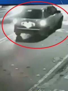 Imagen del momento en que conductor atropelló a ciclista y se escapó, en Bogotá