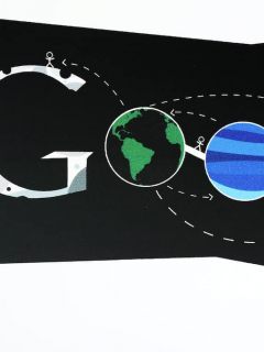 Imagen de un 'doodle' para ilustrar nota sobre el origen de los garabatos de Google