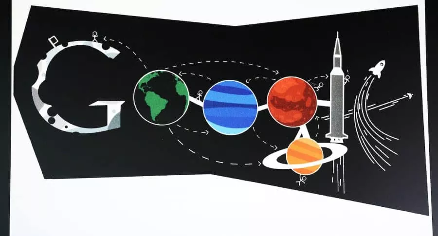 Imagen de un 'doodle' para ilustrar nota sobre el origen de los garabatos de Google