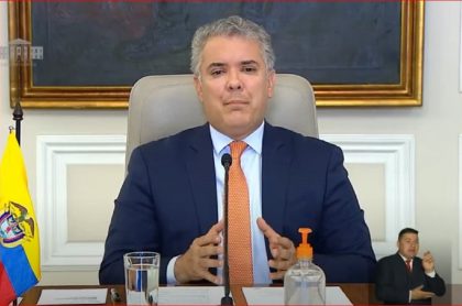 Imagen del presidente Iván Duque, que anunció la extensión del aislamiento selectivo a octubre