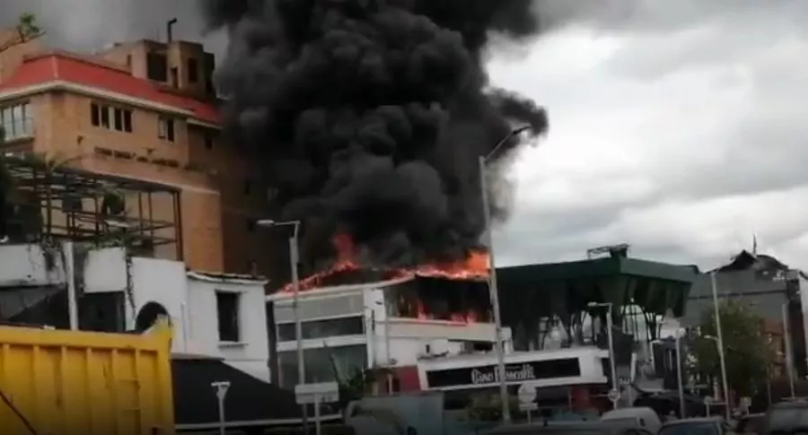 Se incendió edificio de la calle 85 con 12, norte de Bogotá