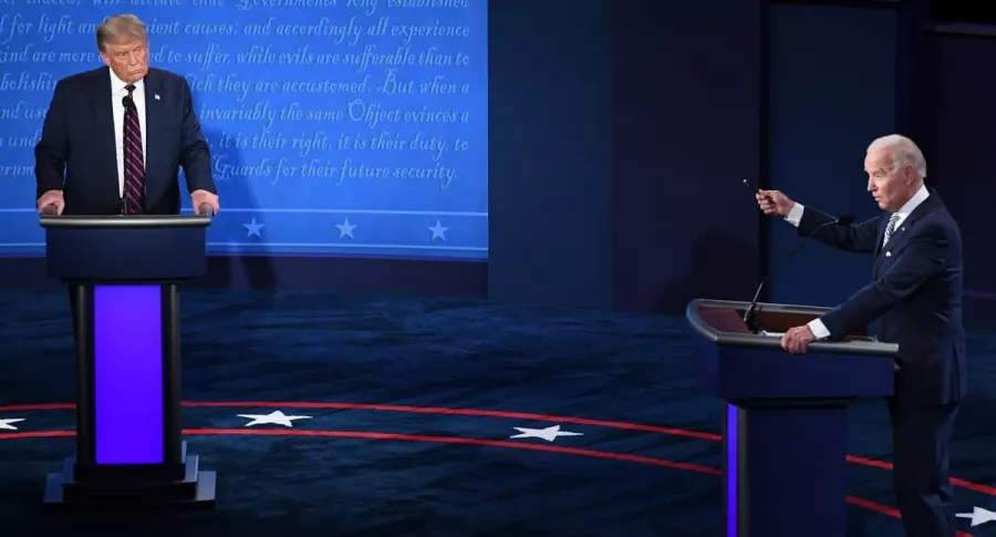 Debate presidencial Trump-Biden en Estados Unidos. Moderador podría cerrar micrófono en debates.