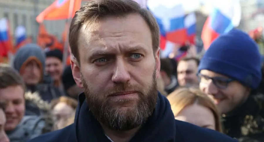 El principal opositor de Vladimir Putin, Alexei Navalny, durante una marcha contra el gobierno ruso.