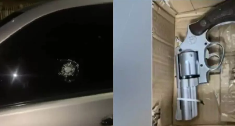 Imagen del arma usada por hombre capturado que disparó a escoltas de Piedad Córdoba