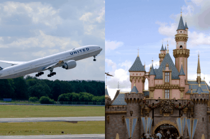 Imágenes de Disney y United Airlines, dos empresas relacionadas con los despidos masivos en Estados Unidos
