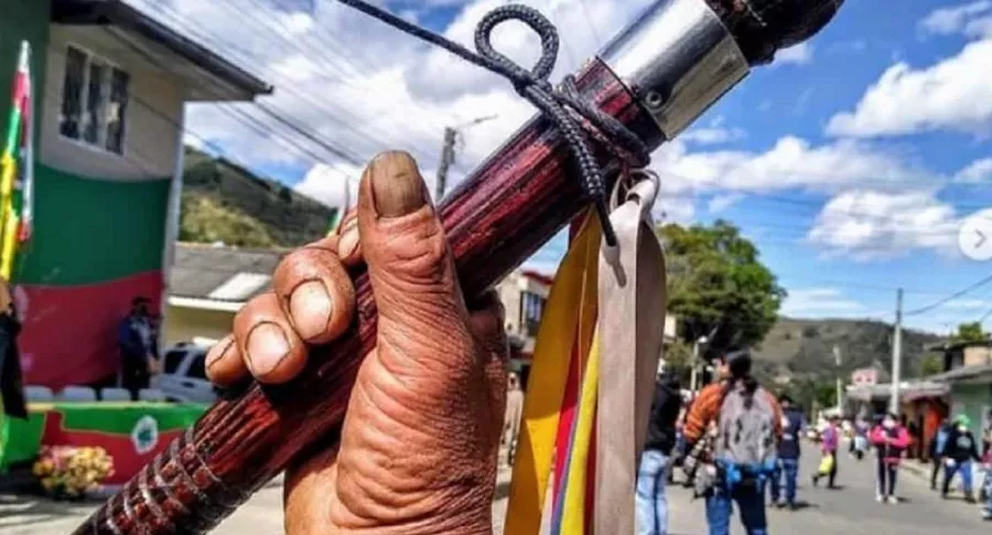 Imagen de un indígena que invita a la protesta que planean comunidades del Cauca 