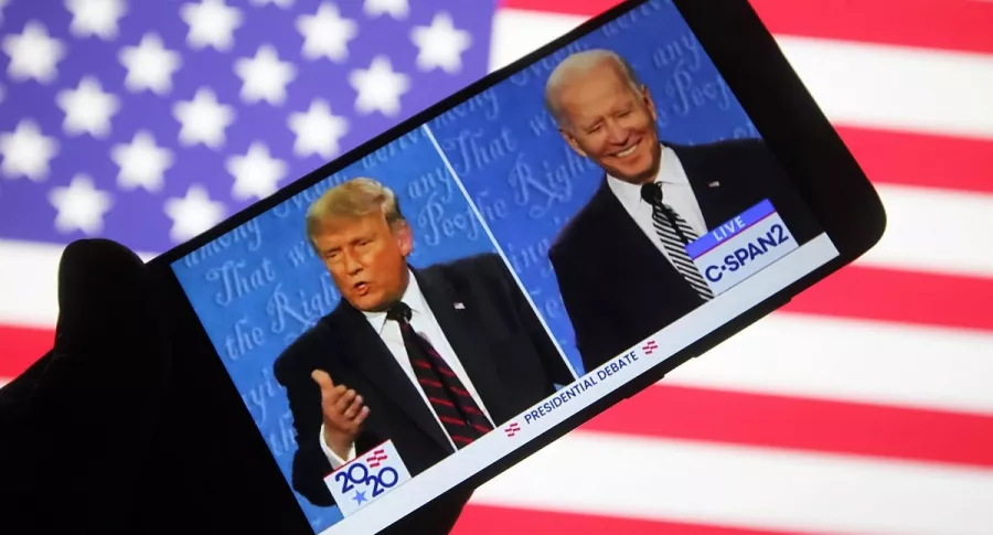 Donald Trump y Joe Biden, en el primer debate presidencial de Estados Unidos.