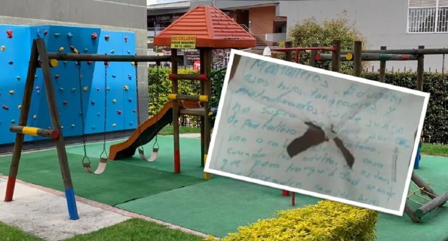 Parque infantil de Bogotá: dos niños fueron amenazados por jugar en el parque de su conjunto residencial. 