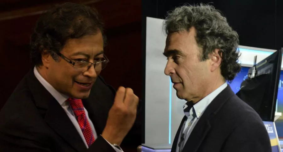 Gustavo Petro y Sergio Fajardo, candidatos presidenciales que ya se enfrentaron en la primera vuelta de 2018.