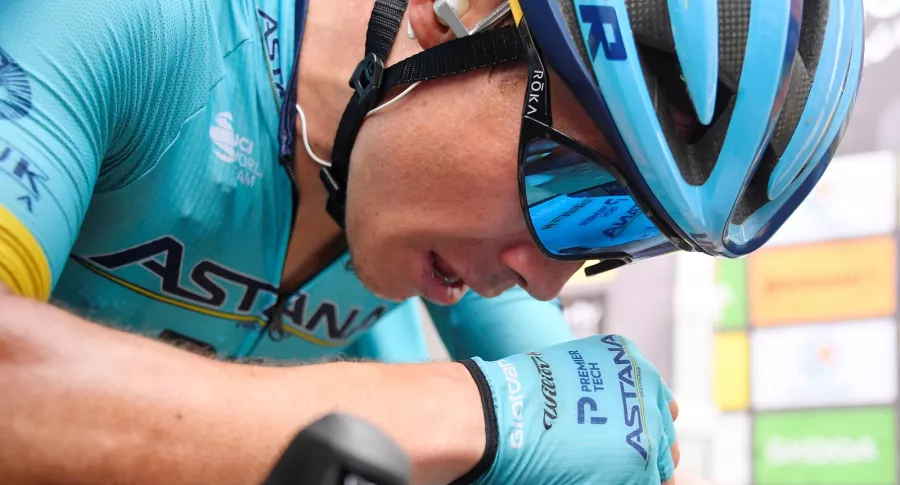 Imagen de referencia de Miguel Ángel 'Supermán' López, accidentado en el Giro de Italia.