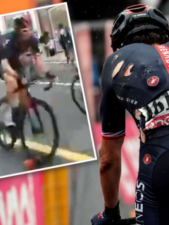Caída de Geraint Thomas en el Giro de Italia