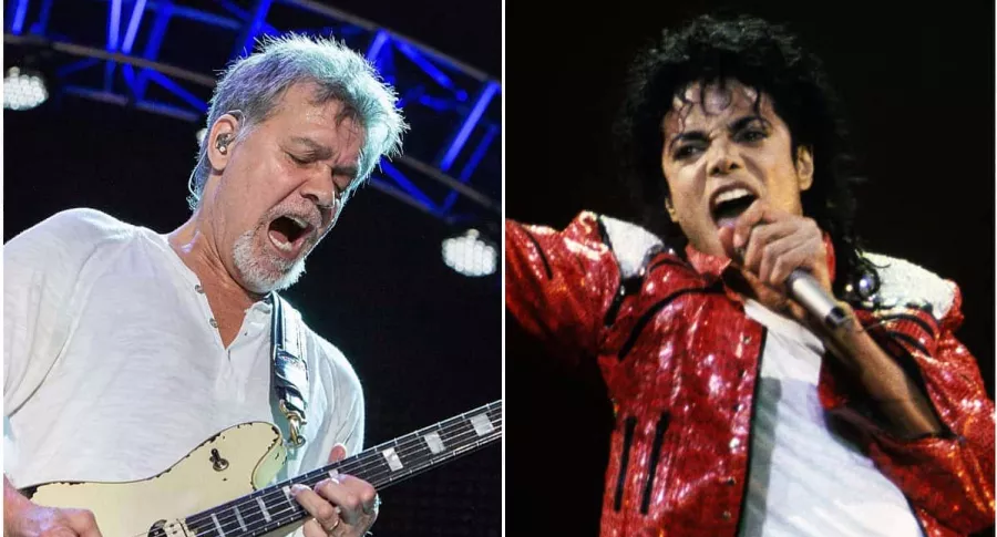 Eddie Van Halen y Michael Jackson, con quien colaboró en 'Beat It'.