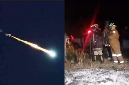 Capturas de pantalla del supuesto meteorito que cayó en el norte de México