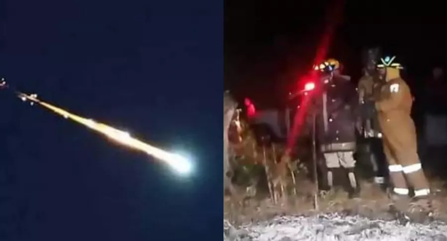 Capturas de pantalla del supuesto meteorito que cayó en el norte de México
