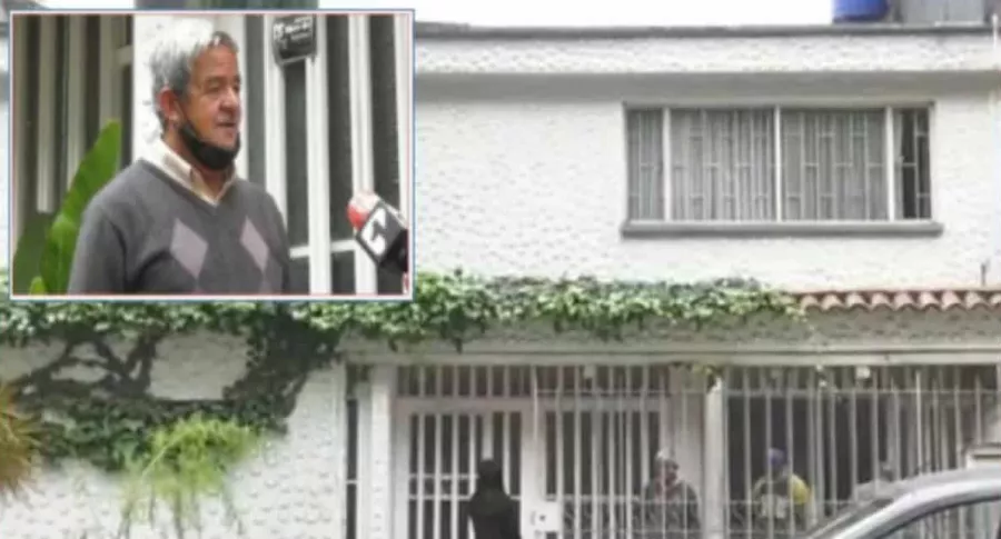 Casa en donde encontraron el cuerpo de una mujer asesinada, al parecer, por su hijo, en Bogotá