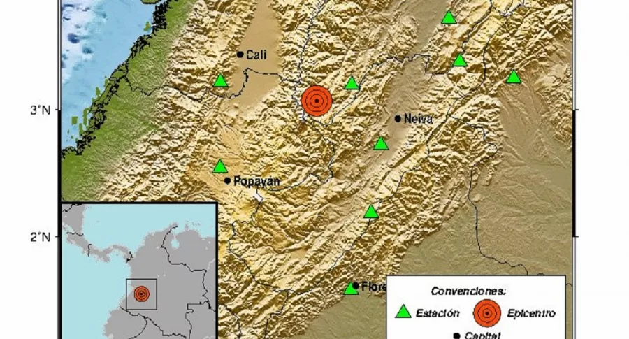 La noche de este 7 de octubre se presentó un temblor en el área de influencia del Volcán Nevado del Huila.