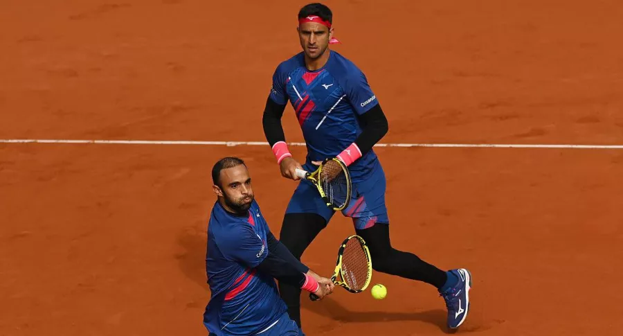 Juan Sebastián Cabal y Robert Farah en Roland Garros, que perdieron en las semifinales del torneo