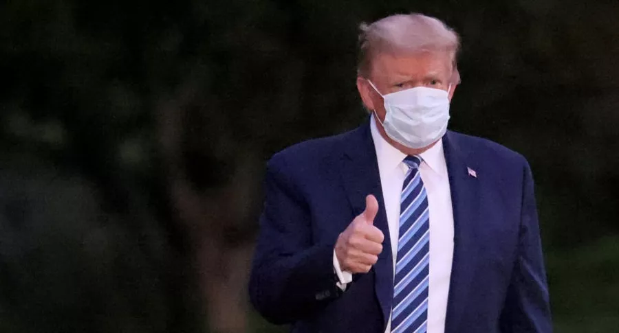 Donald Trump, quien considera una bendición haberse contagiado de coronavirus