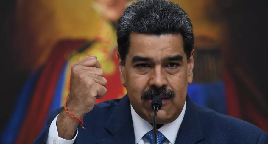 Nicolás Maduro, que acaba de recibir poderes extraordinarios de la chavista Asamblea Nacional, durante una rueda de prensa en el palacio de Miraflores en Caracas, el 14 de febrero de 2020.