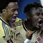 Duván Zapata celebrando su gol contra Venezuela en las Eliminatorias, video goles de Colombia vs Venezuela