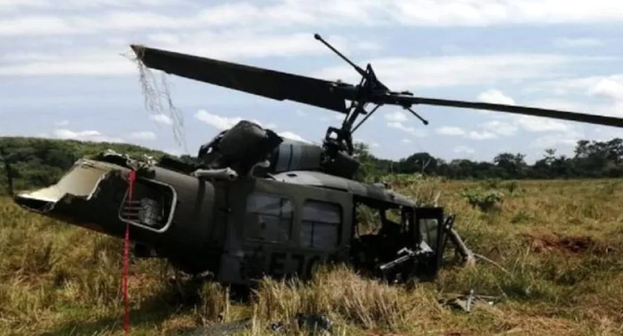 Accidente de helicóptero del Ejército deja 4 soldados heridos.