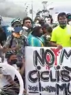 Ciclistas hicieron caravana por la vida por muerte de José Antonio Duarte