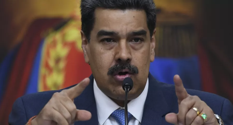Nicolás Maduro, que acaba de cambiar el nombre a la principal avenida de Caracas, aparece en una conferencia de prensa en el palacio de Miraflores en febrero de 2020.