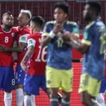 Lerma: gol y penal en contra en Chile-Colombia de Eliminatoria.
