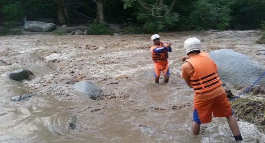 Imagen del lugar de la tragedia; cuatro personas murieron por creciente de río Acacías en Meta