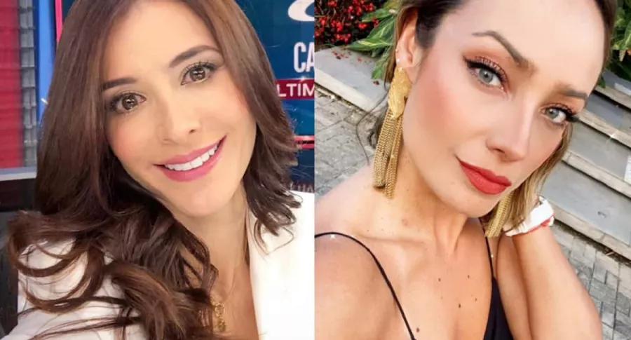Selfis de Alejandra Giraldo y Mónica Jaramillo, a propósito de que la primera presentadora respondió a quienes aclaman a su colega en Noticias Caracol.