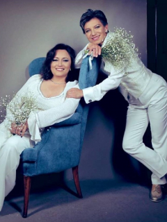 Boda de Angélica Lozano y Claudia López. La senadora mantiene su investidura porque ese matrimonio no se lo impide.