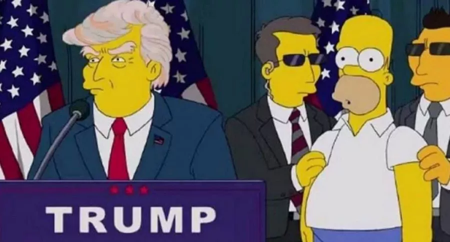 Donald Trump, presidente de Estados Unidos, en un episodio de Los Simpson.