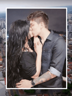 Imagen de la ciudad de Goiânia, y foto de Marbelle y Sebastián Salazar, quienes se van a vivir a Brasil