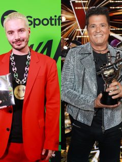 Fotomontaje de J Valvin y Carlos Vives, quienes estrenaron música este viernes