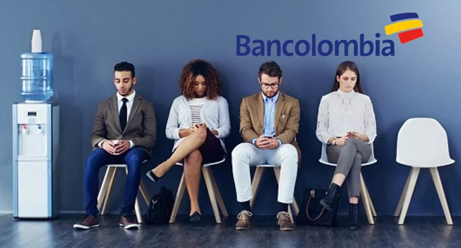 Imagen ilustrativa de ofertas de empleo en Bancolombia. Fotomontaje Pulzo.