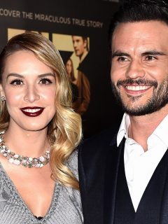 Juan Pablo Raba y su esposa Mónica Fonseca, que se quitó los implantes de los senos, en el AFI Fest 2015.